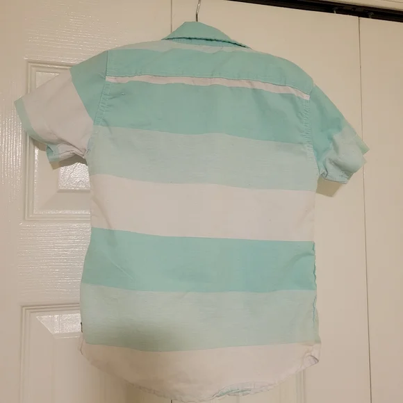 Two teal blue button-down shirts, boys size 4T - Picture 3 of 14